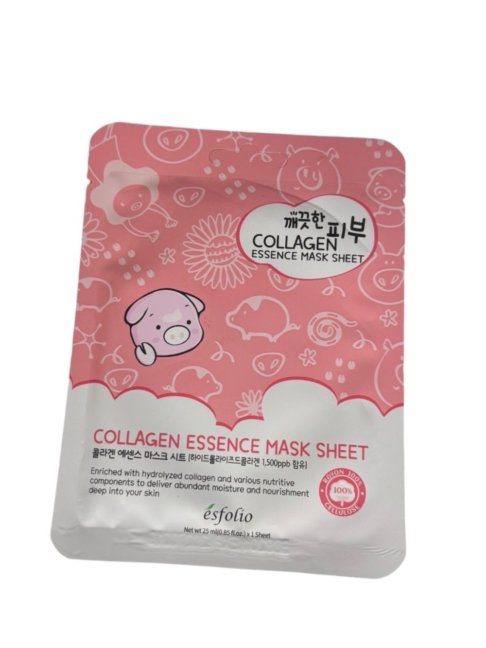 Esfolio Collagen Essence Mask Sheet - Hydrating face mask